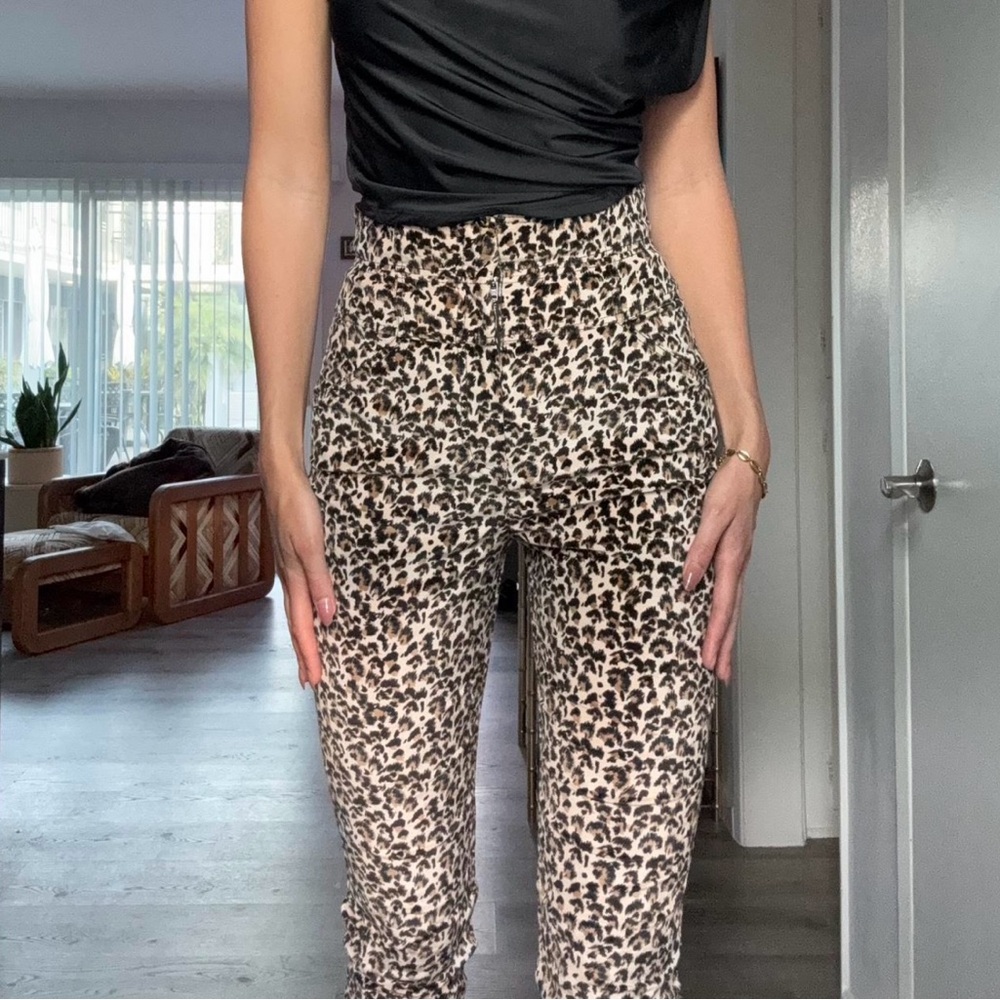 Rebecca Taylor Brown and Black Skinny Pants